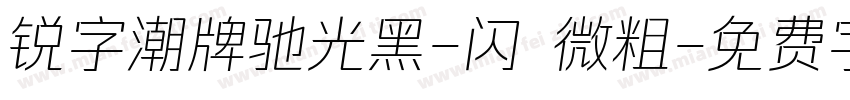 锐字潮牌驰光黑-闪 微粗字体转换